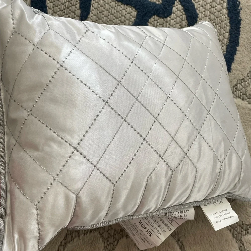 West Elm Shimmering Silver Pillow